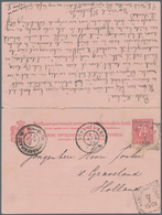 Niederländisch-Indien: 1901. Netherlands Lndies Postal Stationery Double Reply Card 7½c Carmine Canc - Netherlands Indies