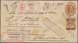 Niederländisch-Indien: 1901. Registered Netherlands Indies Postal Stationery Envelope 10c Bistre (to - Indie Olandesi