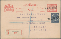 Niederländisch-Indien: 1906. Registered Netherlands Indies Postal Stationery Card 5c Rose Upgraded W - Netherlands Indies