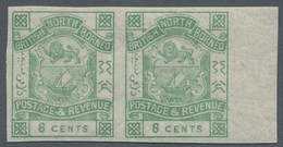 Nordborneo: 1889/1892, Coat Of Arms Definitives Eight Different Stamps ½c. To 10c. In IMPERFORATE PA - North Borneo (...-1963)