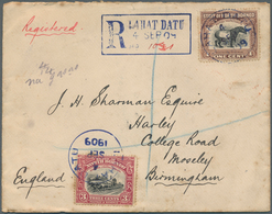 Nordborneo: 1909. Registered Envelope Addressed To England Bearing SG 158, 1c Chocolate, SG 160, 2c - Bornéo Du Nord (...-1963)