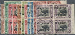 Nordborneo: 1918, Pictorial Definitives With Opt. 'RED CROSS TWO CENTS' Simplified Part Set Of 11 Fr - Bornéo Du Nord (...-1963)