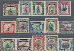 Nordborneo: 1947, Pictorial And Coat Of Arms Definitives With Obliterated 'The State Of' And 'Protec - Borneo Septentrional (...-1963)