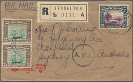 Nordborneo: 1947. Registered Air Mail Envelope On 'Australian YMCA' Cover From The Australian War Gr - North Borneo (...-1963)