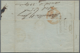 Philippinen: 1848, "SINGAPORE 14.Februar/Bearing.", Postmark In Black To Reverse To Folded Letter Wi - Filipinas