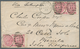 Philippinen: 1873. Envelope (faults/upper Flap Missing On Reverse) Addressed To Manila Bearing Great - Filippine