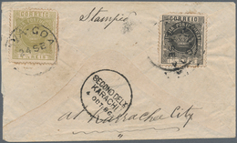 Portugiesisch-Indien: 1882 'Crown' 1½r. Black, Perforated 13, Plus 4½r. Olive, Perforated 13¾, Used - India Portoghese