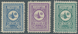 Saudi-Arabien - Nedschd: 1929, Set With Additional Latin Letter Inscription, Unused Mounted Mint (SG - Arabia Saudita