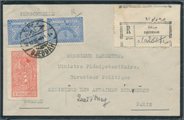 Saudi-Arabien: 1934. Registered Mourning Envelope Endorsed 'Legation De France A Djeddah ' Addressed - Arabia Saudita