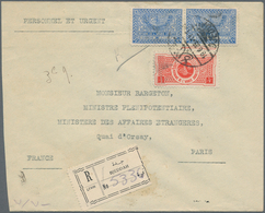 Saudi-Arabien: 1934. Registered Envelope (little Bit Shortened At Left) Endorsed 'Charge D'Affaires - Saudi-Arabien