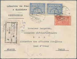 Saudi-Arabien: 1937. Registered Envelope Headed 'Legation De France A Djeddah ' Addressed To 'Monsie - Arabia Saudita
