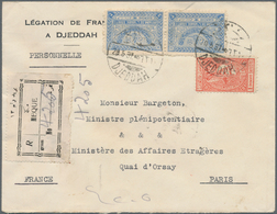 Saudi-Arabien: 1937. Registered Envelope Headed 'Legation De France A Djeddah ' Addressed To 'Monsie - Saoedi-Arabië