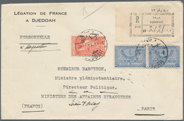 Saudi-Arabien: 1937. Registered Envelope Headed 'Legation De France A Djeddah ' Addressed To 'Monsie - Arabia Saudita