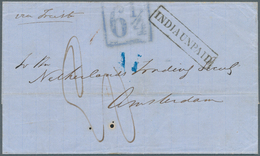 Singapur: 1858. Stampless Envelope Written From Singapore Dated '23rd Feb 1858' Addressed To The 'Ne - Singapore (...-1959)