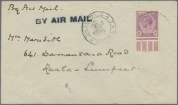 Singapur: 1926 (21.8.), Internal Airmail Letter By Air Survey Company At 4c. Local Rate Bearing Sing - Singapour (...-1959)