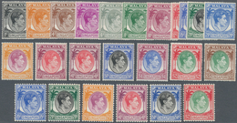 Singapur: 1948. SG 16-30. Complete Mint Set Of Eighteen Plus Six Additional Varieties Including $2. - Singapore (...-1959)