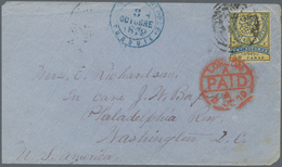 Syrien: 1879, TURKEY - 50 Paras Envelope From Aleppo (SYRIA) To Philadelphia, USA, 1879 - 3 October - Syrië