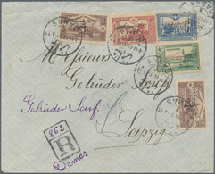 Syrien: 1914. Registered Letter To A Famour Stamp Dealer, Gebrüder Senf In Leipzig, From The Banque - Syrië