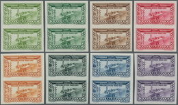 Syrien: 1937, EXPO PARIS Complete Set Of 8 Values Imperf Pairs, Mint Never Hinged In Very Good Quali - Siria