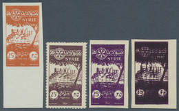 Syrien: 1955, 65 P. Rotary Congres And 25 P. 50th Anniversary, Group Of Twelve Mainly Imperf. Proofs - Syrië