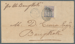 Thailand: 1871 (INCOMING MAIL). Folded Letter Sheet Addressed To Bangkok Bearing Straits Settlements - Thaïlande