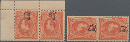 Thailand: 1889, 1a. On 1sio Red, 17 Mint Copies, A Fresh Unused Block Of Thirteen (partly Separated) - Tailandia