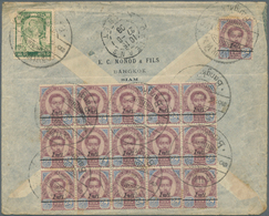 Thailand: 1908. Registered Envelope (two Horiz. Folds) Addressed To France Bearing SG 94, 2a Yellowg - Thaïlande