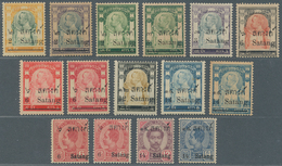 Thailand: 1909, Postage Stamps Of Various Issues With New Value Overprints 2/1 A, 2/2 A Violet/grey, - Thailand