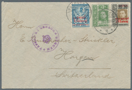 Thailand: 1916 Letter From Bangkok With Blue Censorship Cancel From Madras To Horgen/Switzerland Wit - Thaïlande