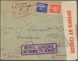 Thailand - Besonderheiten: 1941. Envelope From France To Siam Bearing France Yvert 482, 50c On 90c B - Thailand
