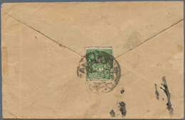 Tibet: 1912, 1/6 T. Dull Emerald Tied "LHASSA P.O." (32 Mm, Wang Type V) To Reverse Of Inland Cover. - Altri - Asia