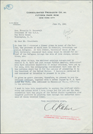 Thematik: Antarktis / Antarctic: 1941, USA. Accompanying Letter From A.M. Kahn To President ROOSEVEL - Other & Unclassified