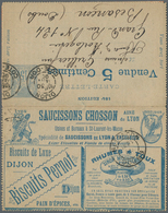 Thematik: Anzeigenganzsachen / Advertising Postal Stationery: 1890 (ca): FRANKREICH, Advertising Let - Unclassified