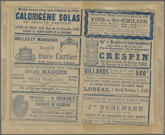 Thematik: Anzeigenganzsachen / Advertising Postal Stationery: 1896, France. Advertisement Letter Car - Unclassified