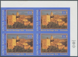 Thematik: Architektur / Architecture: 2000, UN New York. Imperforate Corner Block Of 4 For The 33c V - Other & Unclassified