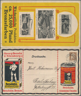 Thematik: Chemie / Chemistry: 1911, Bayern. Privat-Postkarte (Klappkarte) 3 Pf Luitpold "Georg Benda - Chemistry