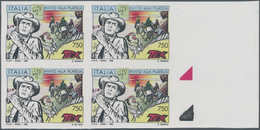 Thematik: Comics / Comics: 1996, Italy, 750 Lire, Polychrome, "Tex Willer", Unperforated Block Of Fo - Fumetti