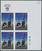 Thematik: Justiz / Justice: 1990, UN New York. Imperforate Corner Block Of 4 For The 25c Value Of Th - Polizia – Gendarmeria