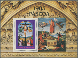 Thematik: Malerei, Maler / Painting, Painters: 1983, SAO TOME E PRINCIPE: Easter Paintings 'Cruxifix - Altri & Non Classificati