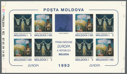 Thematik: Malerei, Maler / Painting, Painters: 1993, MOLDOVA: Europa Issue 'Modern Art' With Paintin - Andere & Zonder Classificatie