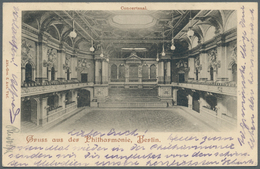 Thematik: Musik / Music: 1899, Dt. Reich. Privat-Postkarte 5 Pf Ziffer "Gruss Aus Der Philharmonie, - Music