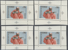 Thematik: Musik / Music: 1962, Guinea. Lot Containing 1 Artist's Drawing, 4 Margined, Perforated, St - Musica