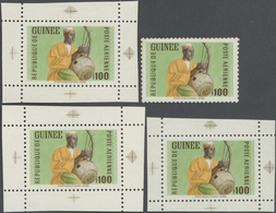 Thematik: Musik / Music: 1962, Guinea. Lot Containing 1 Artist's Drawing And 4 Perforated, Stamp-siz - Música