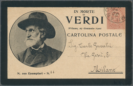 Thematik: Musik-Komponisten / Music-composers: 1901, Italy. Postal Card "In Morte Di VERDI". #44 Of - Music