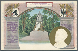 Thematik: Musik-Komponisten / Music-composers: 1903, Dt. Reich. Privat-Postkarte 5 Pf Germania "Enth - Muziek