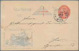 Thematik: Nahrung-Schokolade / Food-chocolate: 1893/1895, Stadtpost Stuttgart. Lot Von 2 Postkarten - Alimentation