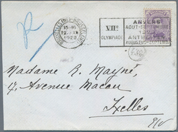 Thematik: Olympische Spiele / Olympic Games: 1920, ANTWERPEN/ANVERS, Special Machine Postmark With C - Sonstige & Ohne Zuordnung