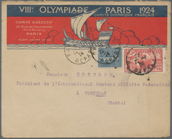 Thematik: Olympische Spiele / Olympic Games: 1924, Frankreich, Farbiger Komiteeumschlag Mit 25 C. Ol - Autres & Non Classés