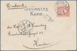 Thematik: Pfadfinder / Boy Scouts: Netherlands 1913 „PADVINDERS KAMP" Handstamp On Postcard Franked - Autres & Non Classés