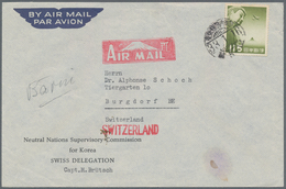 Thematik: Politik / Politics: 1950, Airmail Cover With Imprint "Neutral Nation Supervisory Commissio - Non Classificati